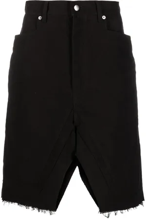 Rick Owens Jeans-Bermudas in Distressed-Optik