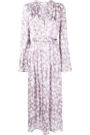 Sabina Musayev Midikleid mit Blumen-Print