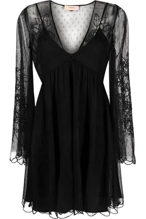 Twin-Set Ausgestelltes Kleid im Layering-Look