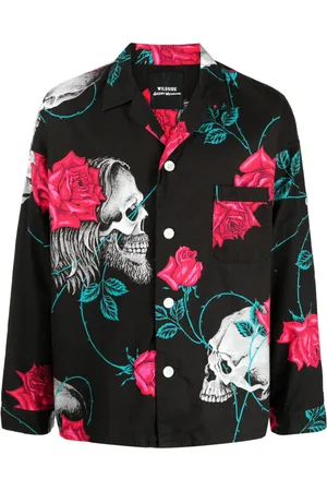 YOHJI YAMAMOTO Wildside Hemd mit Totenkopf-Print