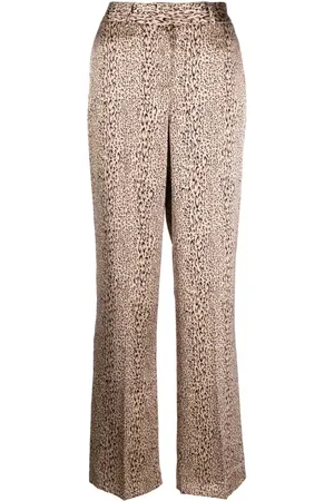 Twin-Set Weite Hose mit Leoparden-Print