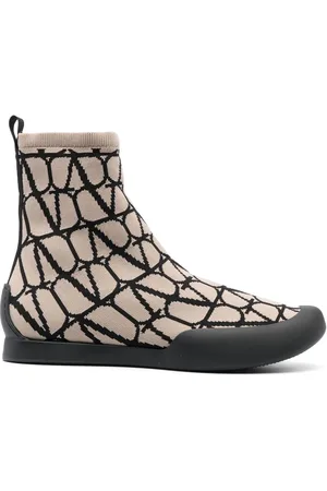 VALENTINO GARAVANI Toile Iconographe Sock-Boots