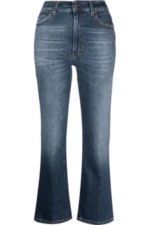 haikure Halbhohe Cropped-Jeans