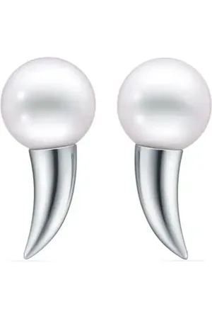 Tasaki 18kt Danger Fang Weißgoldohrringe
