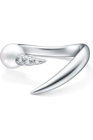 Tasaki 18kt Collection Line Danger Horn Weißgoldring