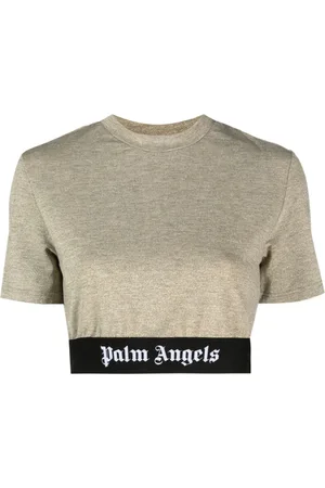 Palm Angels Cropped-T-Shirt mit Logo-Streifen