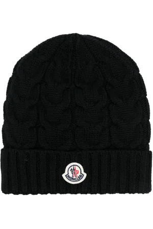 Moncler Beanie mit Zopfmuster