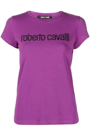 Roberto Cavalli T-Shirt mit Logo-Stickerei