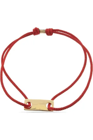 LUIS MORAIS Kordelarmband mit Logo-Schild