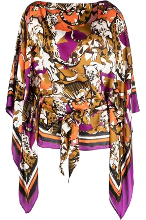 Roberto Cavalli Kaftan mit Geparden-Print