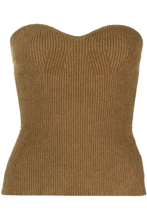 WARDROBE.NYC Geripptes Bandeau-Top