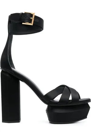 Balmain Satin-Sandalen mit Plateau