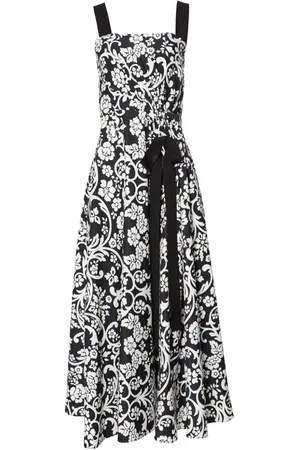 Carolina Herrera Midikleid mit Blumenmuster