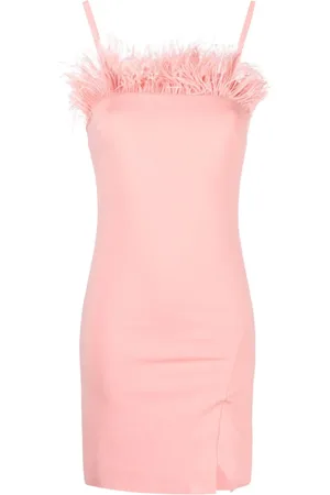 Twin-Set Schmales Minikleid mit Federbesatz