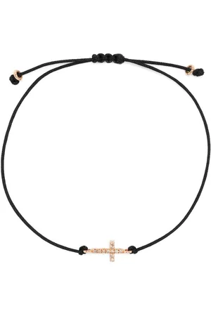 ANIL ARJANDAS 18kt Mini Cross Rotgoldarmband mit Diamanten