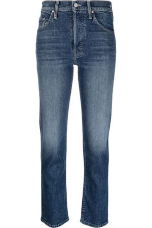 Mother Cropped-Jeans mit hohem Bund