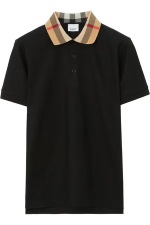 Burberry Poloshirt mit kariertem Kragen