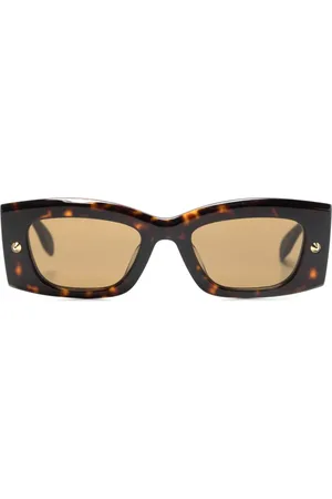 Alexander McQueen Sonnenbrille mit eckigem Gestell