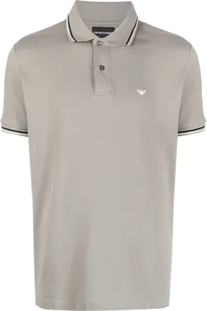 Emporio Armani Gestreiftes Poloshirt mit Logo-Stickerei
