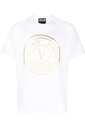 VERSACE T-Shirt mit Metallic-Print