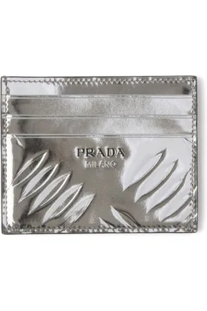 Prada Kartenetui in Metallic-Optik