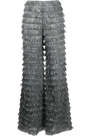 Alberta Ferretti Weite Hose mit Fransen