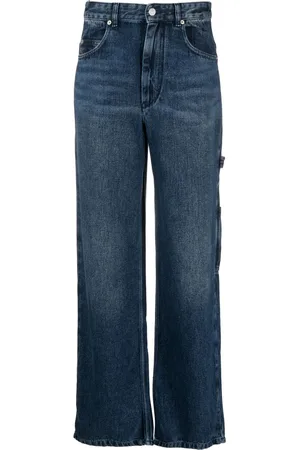 Marant Etoile Halbhohe Straight-Leg-Jeans