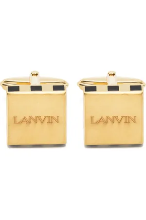 Lanvin Vergoldete Manschettenknöpfe mit Gravur