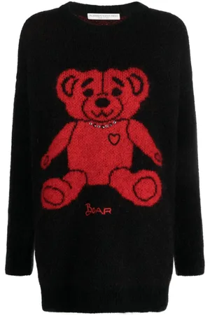 Alessandra Rich Jacquard-Pullover mit Teddy