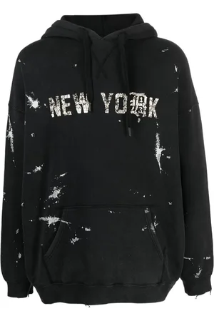 R13 Hoodie in Distressed-Optik