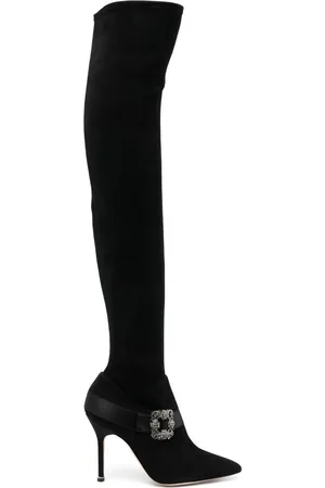 Manolo Blahnik Kniehohe Stiefel 110mm