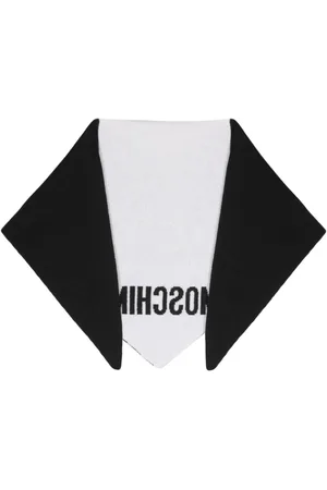 Moschino Zweifarbiger Schal mit Logo-Print