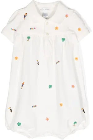 Ralph Lauren Kurzer Strampler mit Stickerei