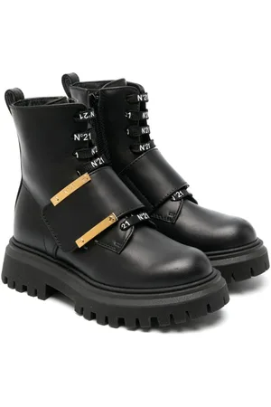 Nº21 Stiefeletten mit Logo-Schild