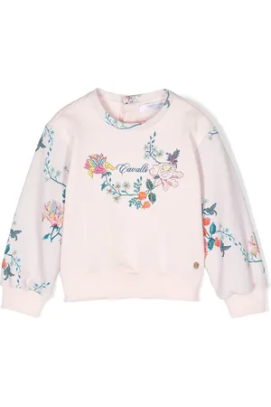 Roberto Cavalli Sweatshirt mit Blumenstickerei