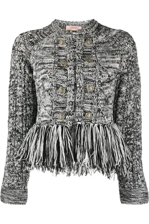 Twin-Set Pullover mit Fransensaum