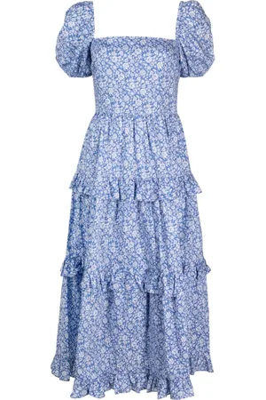 Ralph Lauren Maxikleid mit Puffärmeln