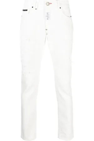 Philipp Plein Gerade Jeans im Distressed-Look