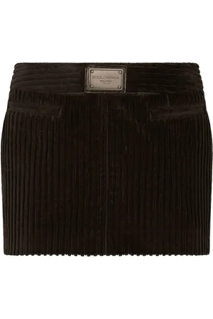 Dolce & Gabbana Gerippter Minirock aus Samt