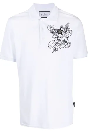 Philipp Plein Poloshirt mit Schlangen-Print