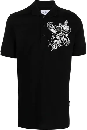 Philipp Plein Poloshirt mit Schlangen-Print