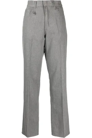 R13 Halbhohe Straight-Leg-Jeans