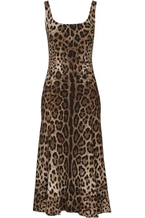 Dolce & Gabbana Midikleid mit Leoparden-Print
