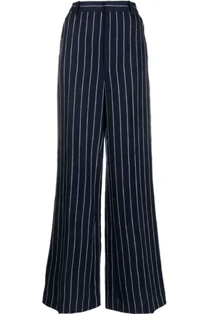 Ralph Lauren Weite Leinenhose mit Nadelstreifen