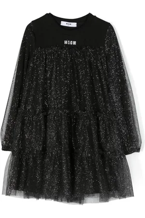 Msgm Ausgestelltes Kleid mit Glitter-Optik