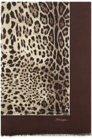 Dolce & Gabbana Seidenschal mit Leoparden-Print
