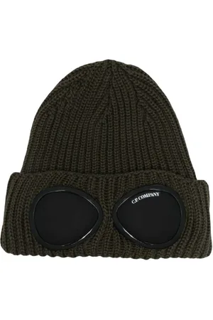 C.P. Company Gerippte Mütze mit Goggle-Detail