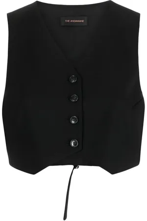 The Andamane Cropped-Weste mit V-Ausschnitt