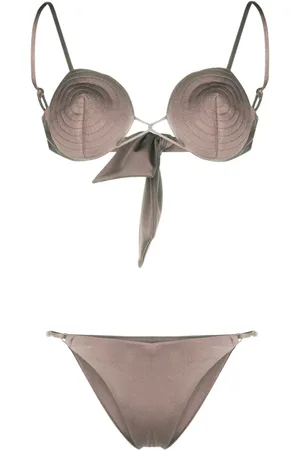 Noire Swimwear Bikini mit Ziernähten