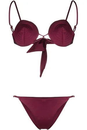Noire Swimwear Bikini mit Ziernähten